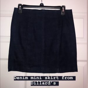 Denim mini skirt from Dillard’s